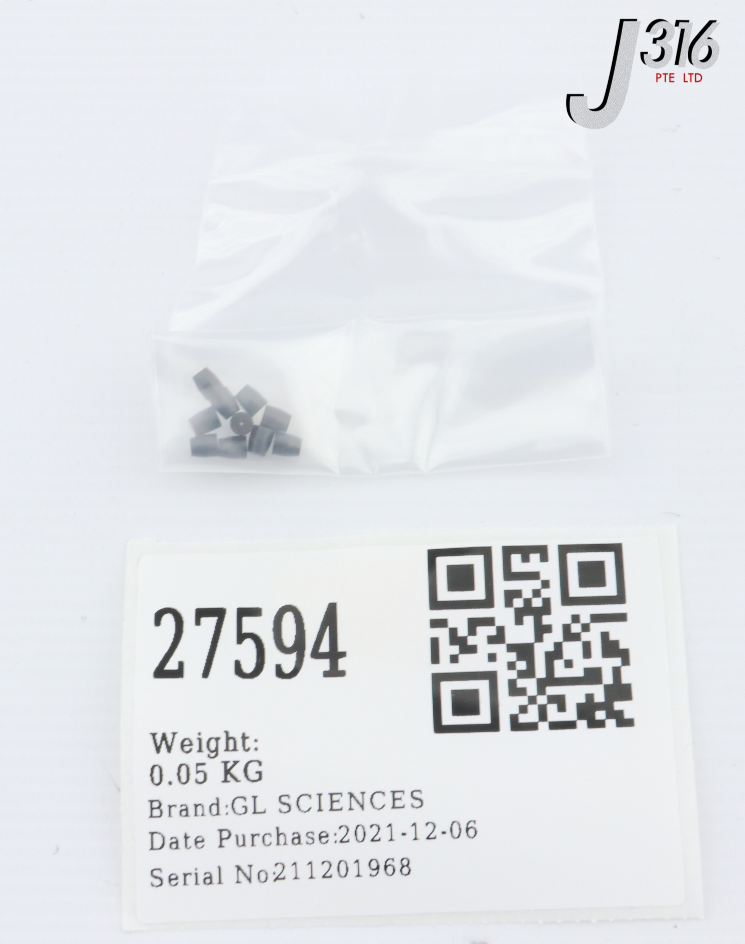 サンプル 27594 GL SCIENCES GRAPHITE VESPEL FERRULE (HPS), GV-04 (LOT OF 10
